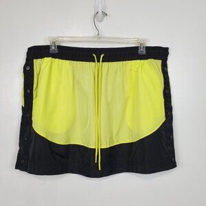 MTA Sport Black Neon Yellow Activewear Pull-On Skort With Pockets Size 2X